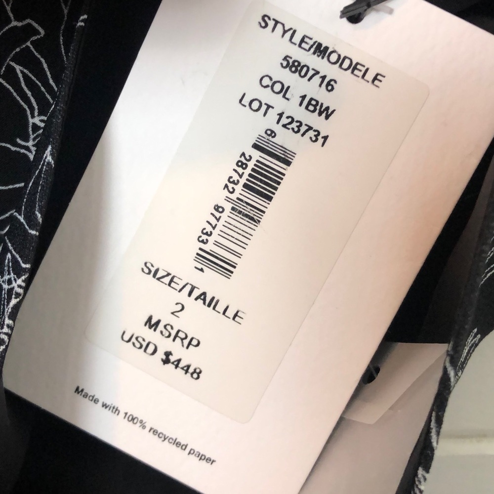 Amur Knox Wrap Floral Skirt Ruffle Black White - Picture 9 of 10